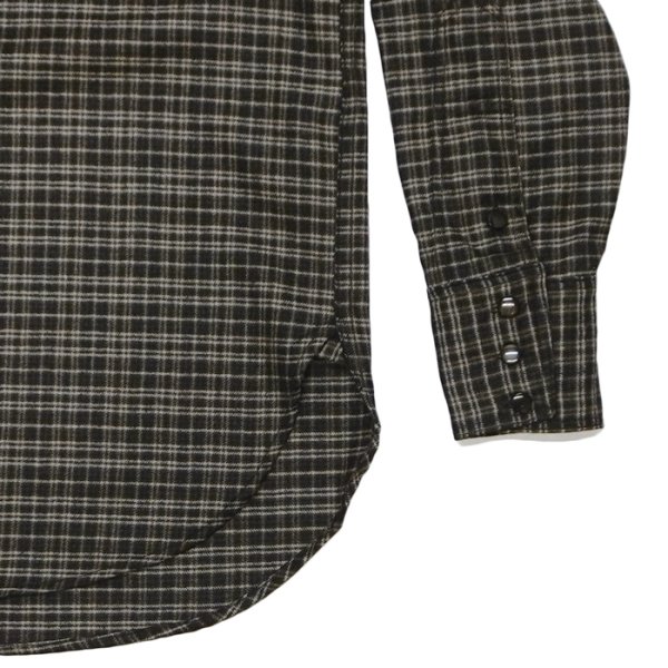 画像5: KAPTAIN SUNSHINE（キャプテンサンシャイン）Wool Plaid Cowboy Shirt（オールプレイドカウボーイシャツ）/ Brown（ブラウン） (5)