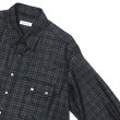 画像4: KAPTAIN SUNSHINE（キャプテンサンシャイン）Wool Plaid Cowboy Shirt（オールプレイドカウボーイシャツ）/ Charcoal（チャコール） (4)