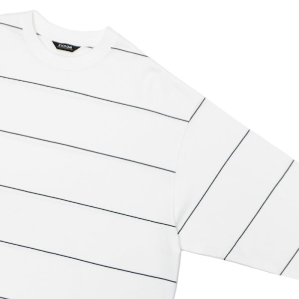 画像4: EVCON（エビコン）BORDER WIDE L/S TEE（ボーダーワイドショートスリーブTシャツ） / White（ホワイト） (4)