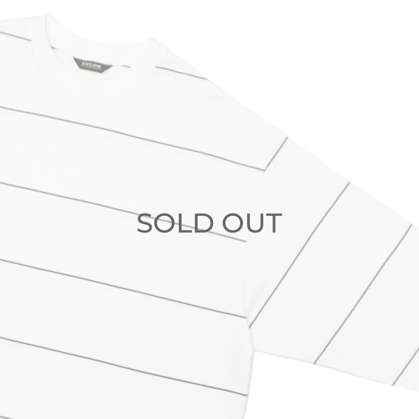 画像4: EVCON（エビコン）BORDER WIDE L/S TEE（ボーダーワイドショートスリーブTシャツ） / White（ホワイト） (4)