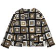画像1: ENGINEERED GARMENTS（エンジニアードガーメンツ）Knit Cardigan（ニットカーディガン）"Wool Poly Chenille" / White×Black（ホワイト×ブラック） (1)