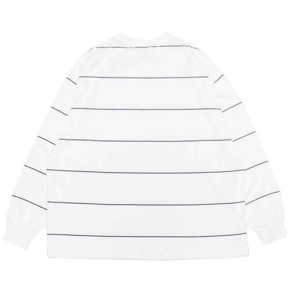 画像2: EVCON（エビコン）BORDER WIDE L/S TEE（ボーダーワイドショートスリーブTシャツ） / White（ホワイト） (2)
