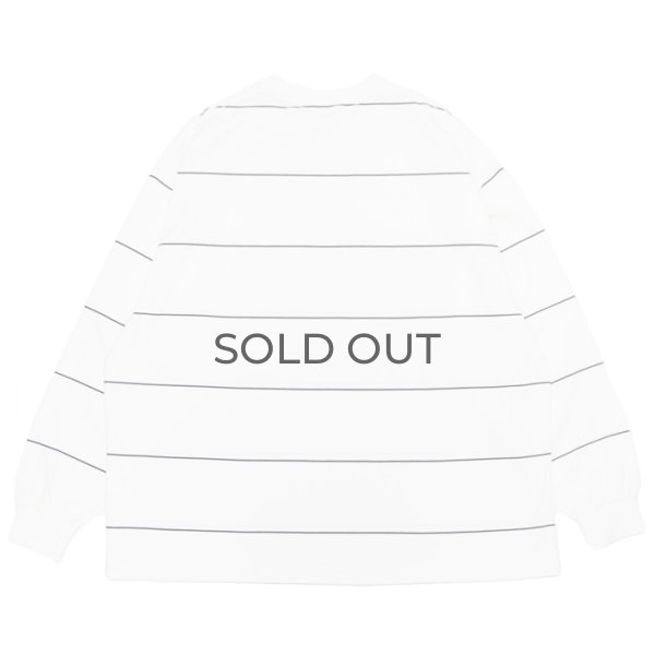 画像2: EVCON（エビコン）BORDER WIDE L/S TEE（ボーダーワイドショートスリーブTシャツ） / White（ホワイト） (2)