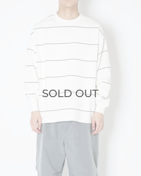 画像6: EVCON（エビコン）BORDER WIDE L/S TEE（ボーダーワイドショートスリーブTシャツ） / White（ホワイト） (6)