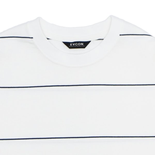 画像3: EVCON（エビコン）BORDER WIDE L/S TEE（ボーダーワイドショートスリーブTシャツ） / White（ホワイト） (3)