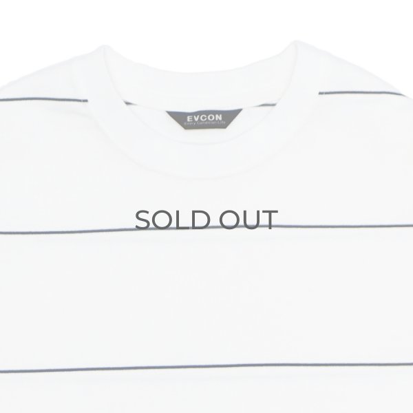 画像3: EVCON（エビコン）BORDER WIDE L/S TEE（ボーダーワイドショートスリーブTシャツ） / White（ホワイト） (3)