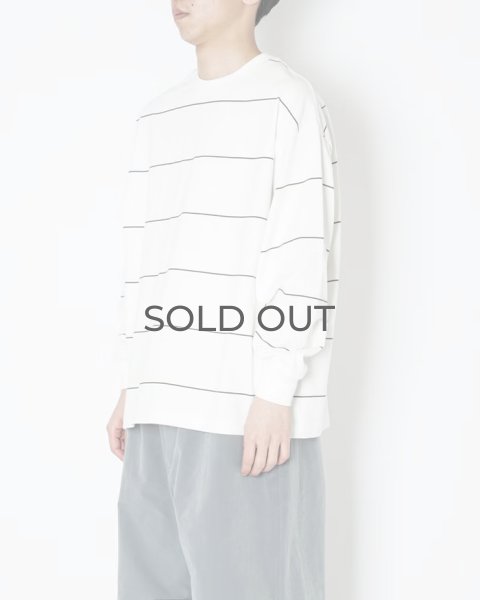 画像7: EVCON（エビコン）BORDER WIDE L/S TEE（ボーダーワイドショートスリーブTシャツ） / White（ホワイト） (7)