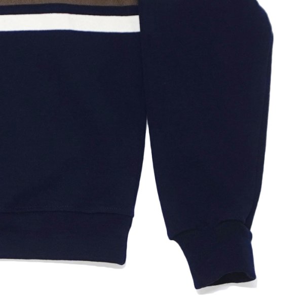 画像7: ※Exclusive※ BARBARIAN（バーバリアン）Heavy Weight Quarter Zip Long Sleeve Shirt（ヘビーウェイト クオータージップロングスリーブシャツ）  / Navy×Moss×Ivory（ネイビー×モス×アイボリー） (7)