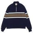 画像2: ※Exclusive※ BARBARIAN（バーバリアン）Heavy Weight Quarter Zip Long Sleeve Shirt（ヘビーウェイト クオータージップロングスリーブシャツ）  / Navy×Moss×Ivory（ネイビー×モス×アイボリー） (2)