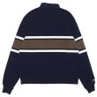 画像3: ※Exclusive※ BARBARIAN（バーバリアン）Heavy Weight Quarter Zip Long Sleeve Shirt（ヘビーウェイト クオータージップロングスリーブシャツ）  / Navy×Moss×Ivory（ネイビー×モス×アイボリー） (3)