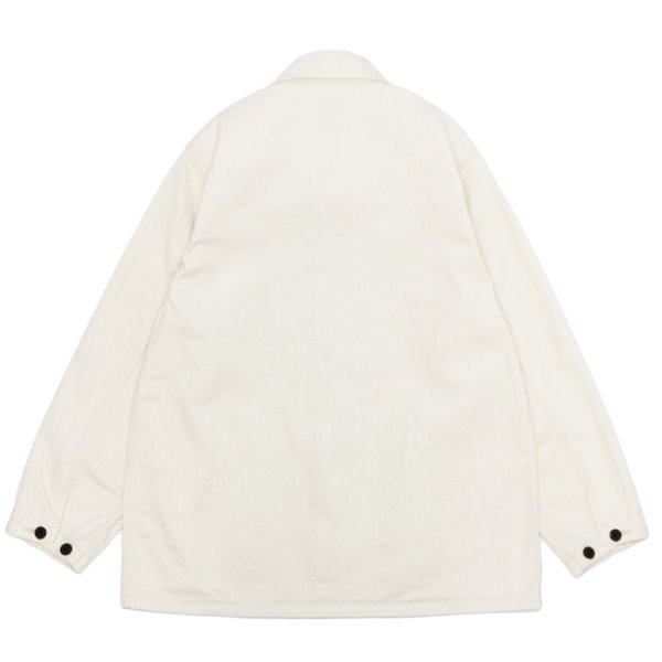 画像2: F.O.B FACTORY（エフオービーファクトリー）N-3 UTILITY JACKET（N-3 ユーティリティジャケット）”Cotton Herringbone Twill” / Ecru（エクリュ） (2)