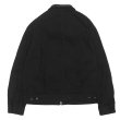 画像2: *A VONTADE（アボンタージ）Denim Zip Work Jacket（デニムジップワークジャケット）"Black Denim / Leather Collar" / Black（ブラック） (2)
