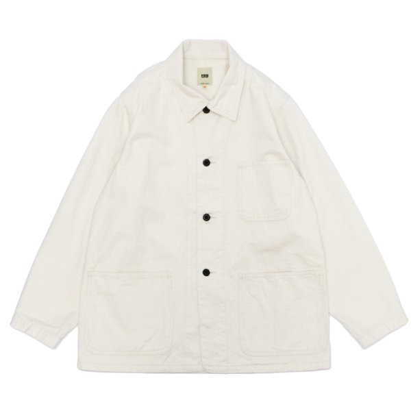 画像1: F.O.B FACTORY（エフオービーファクトリー）N-3 UTILITY JACKET（N-3 ユーティリティジャケット）”Cotton Herringbone Twill” / Ecru（エクリュ） (1)