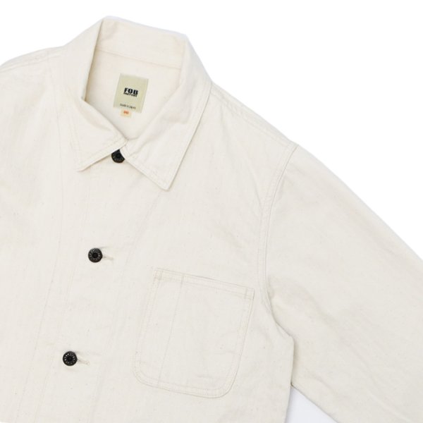 画像5: F.O.B FACTORY（エフオービーファクトリー）N-3 UTILITY JACKET（N-3 ユーティリティジャケット）”Cotton Herringbone Twill” / Ecru（エクリュ） (5)
