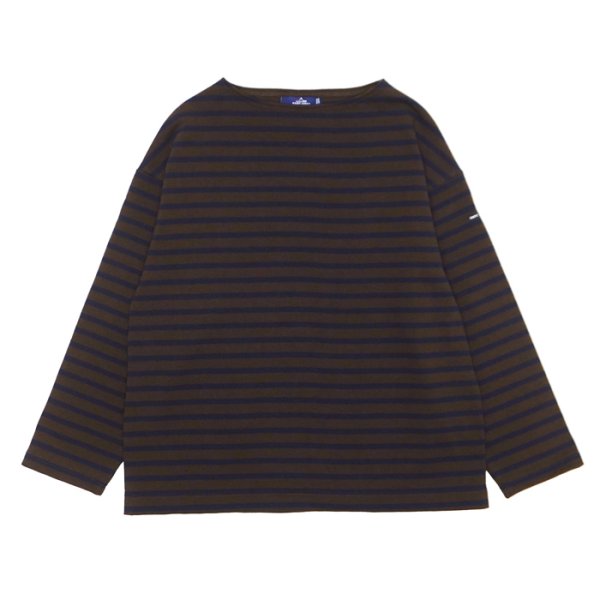 画像1: SAINT JAMES（セントジェームス）W's OUESSANT LOOSE（ウィメンズ・ウエッソン・ルーズ）"BORDER" / CHOCO×NAVY（チョコレートブラウン×ネイビー） (1)