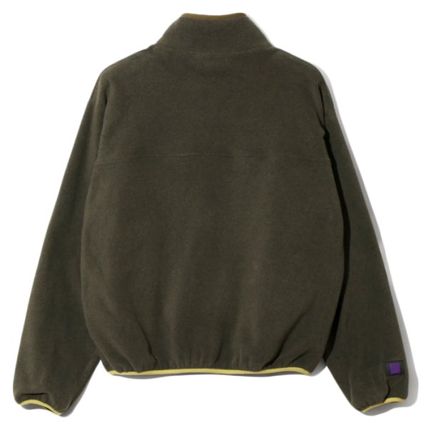 画像2: NEEDLES（ニードルズ）Between Snap Shirt（ビットウィーンスナップシャツ）"Poly Fleece" / Olive（オリーブ） (2)