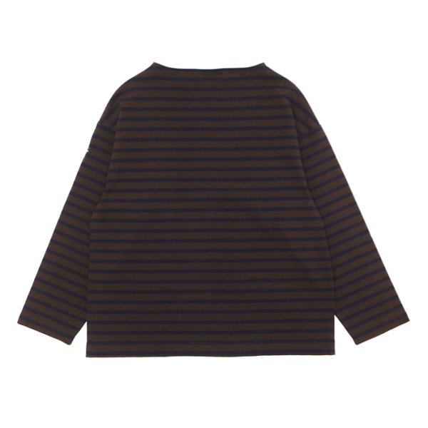 画像2: SAINT JAMES（セントジェームス）W's OUESSANT LOOSE（ウィメンズ・ウエッソン・ルーズ）"BORDER" / CHOCO×NAVY（チョコレートブラウン×ネイビー） (2)