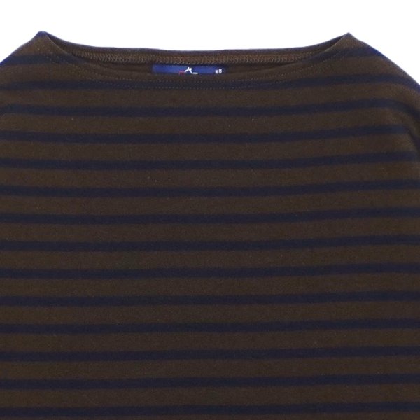 画像3: SAINT JAMES（セントジェームス）OUESSANT LOOSE（ウエッソン・ルーズ）"BORDER"/ CHOCO×NAVY（チョコレートブラウン×ネイビー） (3)