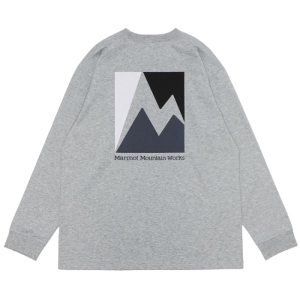 画像2: Marmot（マーモット）Crack L/S Tee（クラック ロングスリーブTシャツ）/ HZ,Gray（ヘザーグレー） (2)