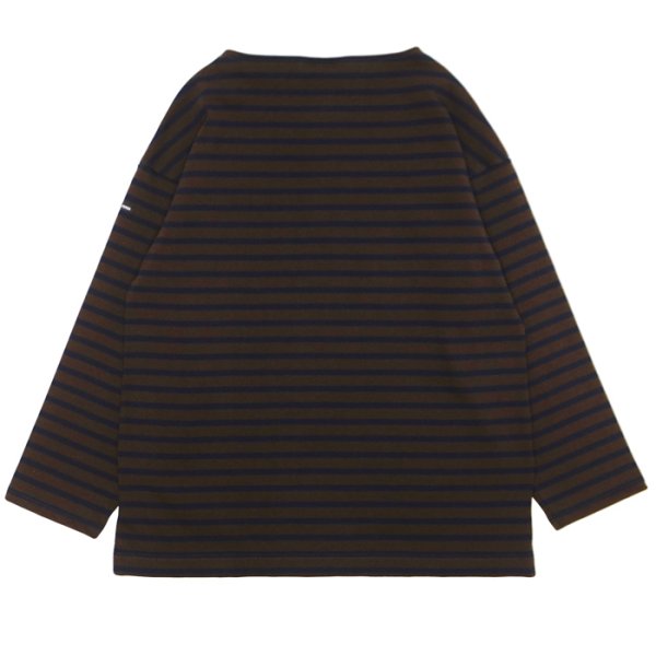 画像2: SAINT JAMES（セントジェームス）OUESSANT LOOSE（ウエッソン・ルーズ）"BORDER"/ CHOCO×NAVY（チョコレートブラウン×ネイビー） (2)