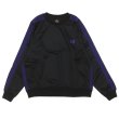 画像1: NEEDLES（ニードルズ）Track Crew Neck Shirt（トラッククルーネックシャツ）"Poly Smooth" / Black（ブラック） (1)