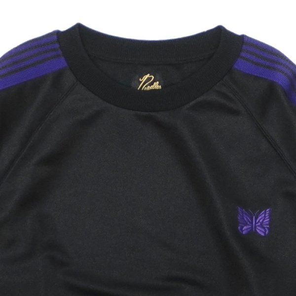 画像3: NEEDLES（ニードルズ）Track Crew Neck Shirt（トラッククルーネックシャツ）"Poly Smooth" / Black（ブラック） (3)