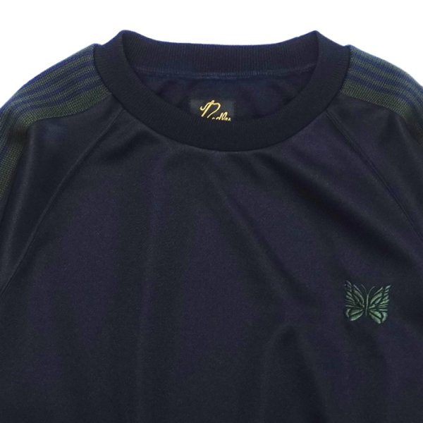 画像3: NEEDLES（ニードルズ）Track Crew Neck Shirt（トラッククルーネックシャツ）"Poly Smooth" / Navy（ネイビー） (3)
