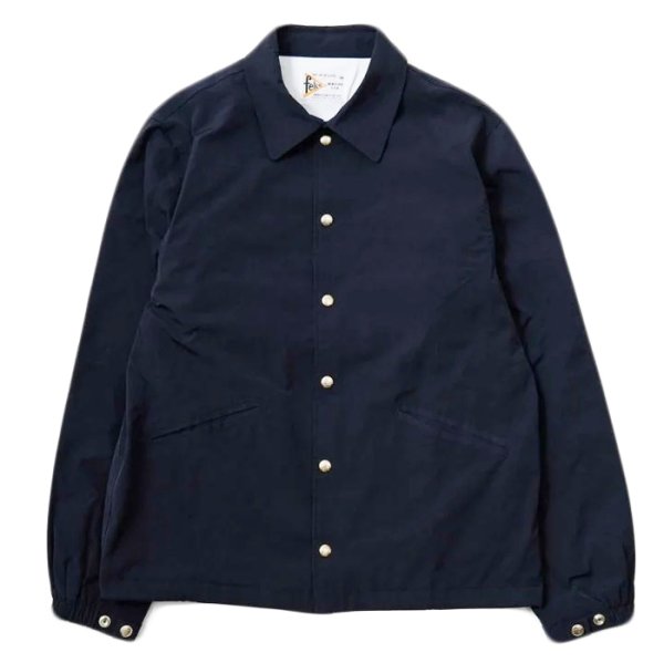 画像1: FELCO（フェルコ）SET IN SLEEVE COACH JACKET（セットインスリーブコーチジャケット）"SNAP BUTTON FRONT W/FLANNEL LINING” / Navy （ネイビー）・Charcoal（チャコール） (1)