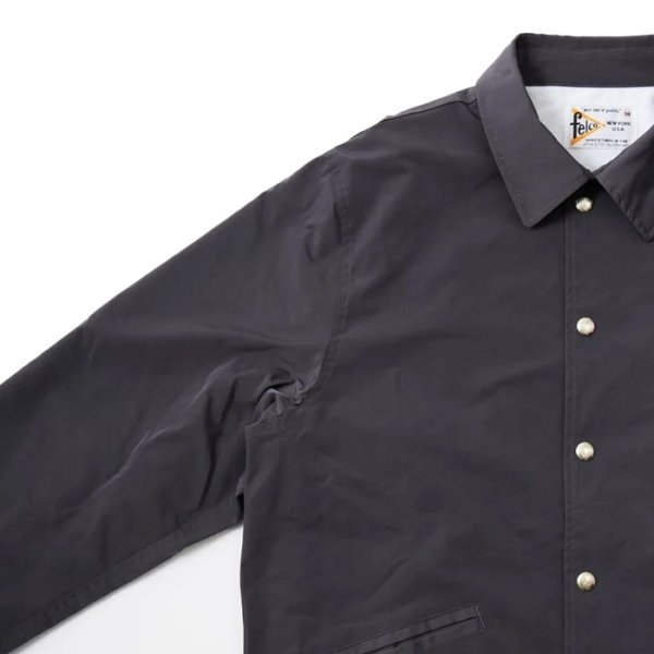 画像6: FELCO（フェルコ）SET IN SLEEVE COACH JACKET（セットインスリーブコーチジャケット）"SNAP BUTTON FRONT W/FLANNEL LINING” / Navy （ネイビー）・Charcoal（チャコール） (6)