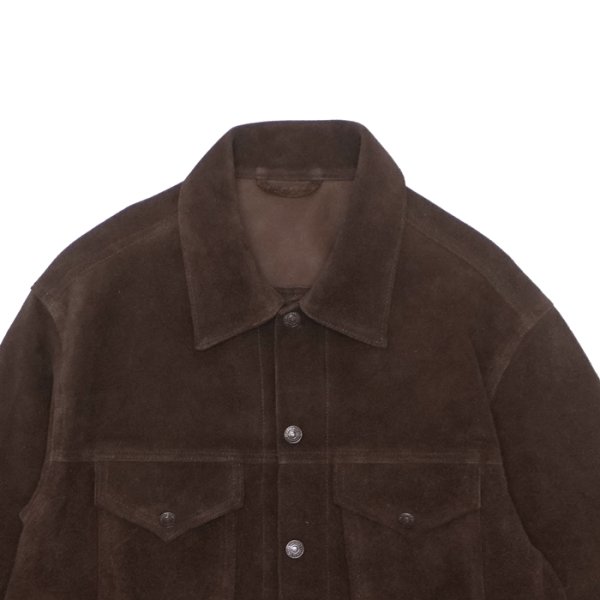 画像4: *A VONTADE（アボンタージ）Truker Jacket（トラッカージャケット）"Suede Leather" / Bitter Brown（ビターブラウン） (4)