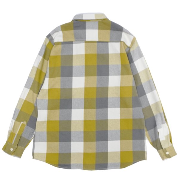 画像2: BIG MIKE（ビッグマイク）Heavy Flannel L/S Shirt （ヘビーフランネルロングスリーブシャツ）/ Yellow×Grey×White（イエロー×グレー×ホワイト） (2)