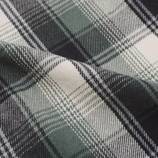 画像6: BIG MIKE（ビッグマイク）Heavy Flannel L/S Shirt （ヘビーフランネルロングスリーブシャツ）/ Mint×Grey×White（ミント×グレー×ホワイト） (6)
