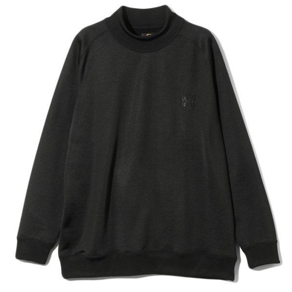 画像1: NEEDLES（ニードルズ）Moc Neck Shirt（モックネックシャツ）"Bright Jersey" / Black（ブラック） (1)