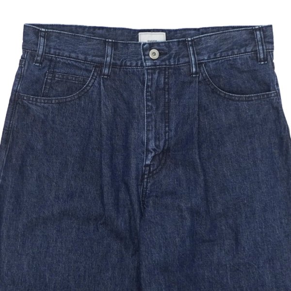 画像4: EVCON（エビコン）10.5oz 1TUCK BAGGY DENIM（10.5oz 1タックバギーデニム） / BLUE（ブルー）【裾上げ無料】 (4)