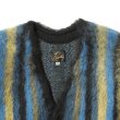 画像3: NEEDLES（ニードルズ）Mohair Cardigan（モヘアカーディガン）"Stripe" / Blue×Green（ブルー×グリーン） (3)