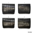 画像9: WILD SWANS（ワイルドスワンズ）CASA（カーサ）コンパクトウォレット/ブラック"クロコダイル"×ブラック"サドルプルアップ" (9)