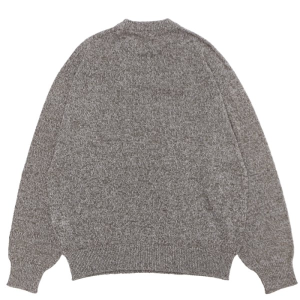 画像2: alvana（アルヴァナ）WOOL WASHI CREWNECK KNIT（ウール和紙クルーネックニット） / Top Khaki（トップカーキ） (2)