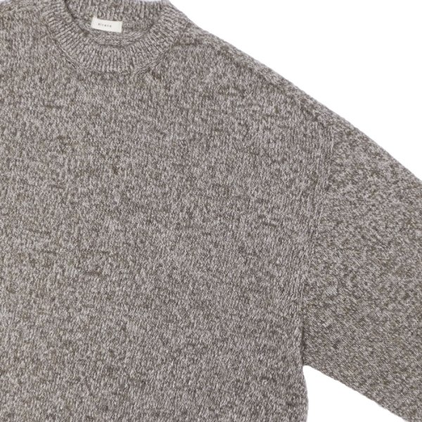 画像4: alvana（アルヴァナ）WOOL WASHI CREWNECK KNIT（ウール和紙クルーネックニット） / Top Khaki（トップカーキ） (4)