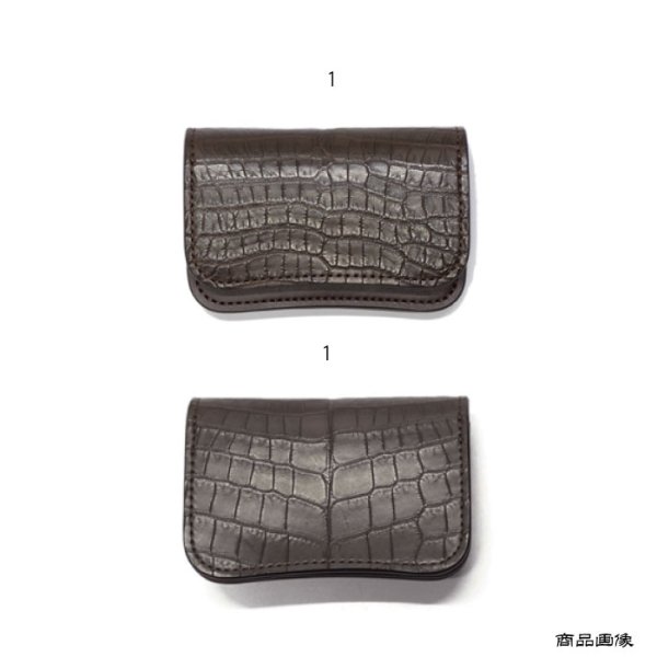 画像7: WILD SWANS（ワイルドスワンズ）GENERAL（ジェネラル）カードケース/チョコ"クロコダイル"×ダークブラウン"イングリッシュブライドル" (7)