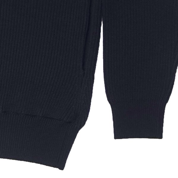 画像6: Yonetomi NEW BASIC（ヨネトミニューベーシック）EX Fine Wool Rib Knit Blouson（エクストラファインウールニットブルゾン）/ Navy（ネイビー） (6)