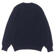 画像2: Yonetomi NEW BASIC（ヨネトミニューベーシック）EX Fine Wool Rib Knit Pull Over（エクストラファインウールニットプルオーバー）/ Navy（ネイビー） (2)