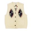 画像1: COOHEM（コーヘン）WOOL CHIMAYO JACQUARD VEST（ウールチマヨジャガードベスト）/ IVORY（アイボリー） (1)