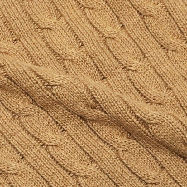 画像6: Yonetomi NEW BASIC（ヨネトミニューベーシック）ORGANIC BROWN COTTON KNIT P/O（オーガニックブラウンコットンニットプルオーバー）"CABLE" / Brown（ブラウン） (6)