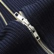 画像8: Yonetomi NEW BASIC（ヨネトミニューベーシック）EX Fine Wool Rib Knit Blouson（エクストラファインウールニットブルゾン）/ Navy（ネイビー） (8)