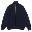 画像1: Yonetomi NEW BASIC（ヨネトミニューベーシック）EX Fine Wool Rib Knit Blouson（エクストラファインウールニットブルゾン）/ Navy（ネイビー） (1)