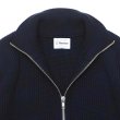 画像4: Yonetomi NEW BASIC（ヨネトミニューベーシック）EX Fine Wool Rib Knit Blouson（エクストラファインウールニットブルゾン）/ Navy（ネイビー） (4)