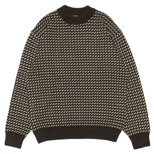 画像1: L.L.Bean Japan Edition（エルエルビーン ジャパンエディション）Men's Wayne Sweater Bard's-Eye（メンズ ウェインセーターバーズアイ） / Brown×Natural（ブラウン×ナチュラル） (1)