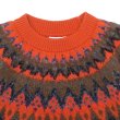 画像3: COOHEM（コーヘン）W's 交編 NORDIC KNIT P/O（ウィメンズ 交編 ノルディックニットプルオーバー）/ ORANGE（オレンジ） (3)
