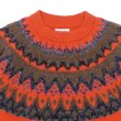 画像3: COOHEM（コーヘン）交編 NORDIC KNIT P/O（交編 ノルディックニットプルオーバー）/ ORANGE（オレンジ） (3)