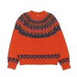 画像1: COOHEM（コーヘン）W's 交編 NORDIC KNIT P/O（ウィメンズ 交編 ノルディックニットプルオーバー）/ ORANGE（オレンジ） (1)